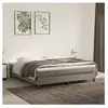 Sommier à ressorts de lit Gris clair 160x200 cm Velours Vidaxl Light grey