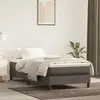 Sommier à ressorts de lit Gris foncé 100x200 cm Velours Vidaxl Dark grey