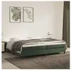 vidaXL Cadre de lit Vert foncé 200x200 cm Velours