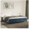 Sommier à ressorts de lit Bleu foncé 200x200 cm Velours Vidaxl Dark blue