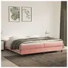 vidaXL Cadre de lit Rose 200x200 cm Velours