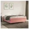 vidaXL Cadre de lit Rose 160x200 cm Velours