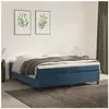 Sommier à lattes de lit Bleu foncé 160x200 cm Velours Vidaxl Bleu foncé