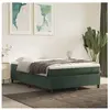 vidaXL Cadre de lit Vert foncé 140x200 cm Velours