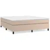 vidaXL Cadre de lit Cappuccino 180x200 cm Similicuir