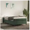 vidaXL Cadre de lit Vert foncé 120x200 cm Velours