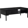 vidaXL Table basse Noir 90x50x35 cm Bois de pin massif