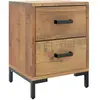 vidaXL Table de chevet Marron 36x30x45 cm Bois de pin massif