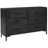 vidaXL Buffet Noir 110x35x70 cm Bois de pin massif