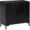 vidaXL Buffet Noir 75x35x70 cm Bois de pin massif