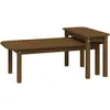vidaXL Ensemble de tables basses 2 pcs Marron miel Bois massif de pin