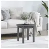 vidaXL Table basse Gris Ø 45x40 cm Bois massif de pin