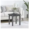 vidaXL Table basse Gris Ø 55x45 cm Bois massif de pin
