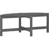 vidaXL Table basse Gris 118x63x45 cm Bois massif de pin