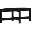 vidaXL Table basse Noir 118x63x45 cm Bois massif de pin