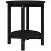 vidaXL Table basse Noir Ø 55x60 cm Bois massif de pin