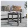 vidaXL Table basse Gris Ø 62,5x45 cm Bois massif de pin