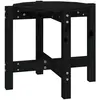 vidaXL Table basse Noir Ø 52,5x45 cm Bois massif de pin