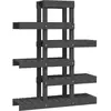 vidaXL Support à plantes Gris 85x25x109,5 cm Bois massif de pin