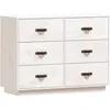 vidaXL Buffet Blanc 100x40x75 cm Bois massif de pin