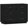 vidaXL Buffet Noir 100x40x75 cm Bois massif de pin