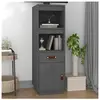 vidaXL Buffet haut Gris 34x40x108,5 cm Bois massif de pin