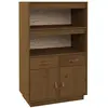 vidaXL Buffet haut Marron miel 67x40x108,5 cm Bois massif de pin