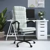 vidaXL Fauteuil inclinable de bureau Gris clair Velours