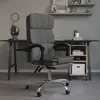 vidaXL Vidaxl Fauteuil Inclinable De Bureau Gris Foncé Tissu