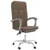 vidaXL Fauteuil inclinable de bureau Marron Tissu