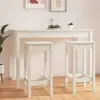 vidaXL Chaises de bar lot de 2 blanc 40x40x78 cm bois de pin solide
