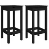 vidaXL Chaises de bar lot de 2 noir 40x40x78 cm bois de pin solide