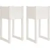 vidaXL Jardinières 2 pcs Blanc 40x40x81 cm Bois massif de pin