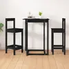 vidaXL Chaises de bar lot de 2 noir 40x41,5x112 cm bois de pin solide