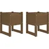 vidaXL Jardinières 2 pcs Marron miel 40x40x52,5 cm Bois massif de pin