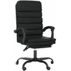 vidaXL Fauteuil de massage inclinable de bureau Noir Similicuir