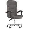 vidaXL Fauteuil inclinable de bureau Gris Similicuir