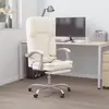 vidaXL Fauteuil de massage inclinable de bureau Crème Similicuir349690
