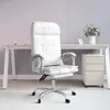 vidaXL Fauteuil de massage inclinable de bureau Blanc Similicuir349712