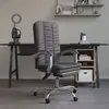 vidaXL Vidaxl Fauteuil Inclinable De Bureau Gris Similicuir