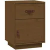 vidaXL Table de chevet Marron miel 40x34x55 cm Bois de pin solide