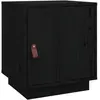 vidaXL Tables de chevet 2 pcs Noir 40x34x45 cm Bois de pin massif