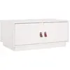 vidaXL Table basse Blanc 80x50x35 cm Bois massif de pin