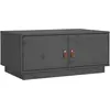 vidaXL Table basse Gris 80x50x35 cm Bois massif de pin
