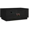 vidaXL Table basse Noir 80x50x35 cm Bois massif de pin