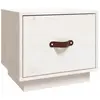 vidaXL Tables de chevet 2 pcs Blanc 40x34x35 cm Bois de pin massif