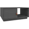 vidaXL Table basse Gris 80x50x35,5 cm Bois massif de pin