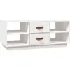 vidaXL Table basse Blanc 100x50x41 cm Bois massif de pin