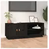 vidaXL Meuble TV Noir 105x34x40 cm Bois de pin massif