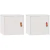 vidaXL Armoires murales 2 pcs Blanc 31,5x30x30 cm Bois de pin massif